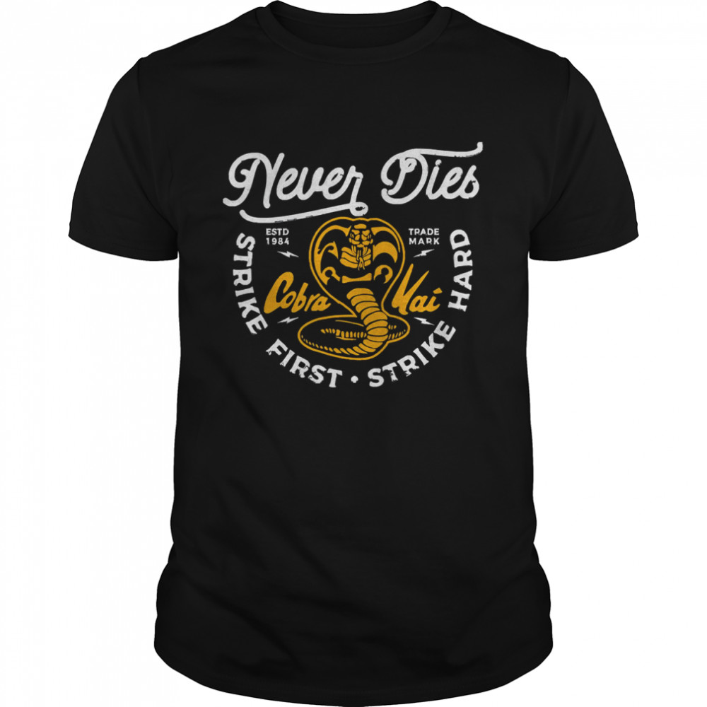Never Dies Strike First Strike Hard Estd 1984 shirt