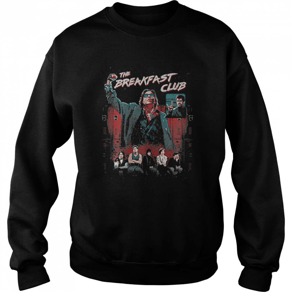 Retro The Breakfast Club Group Shot Painted Distressed shirt Unisex Sweatshirt