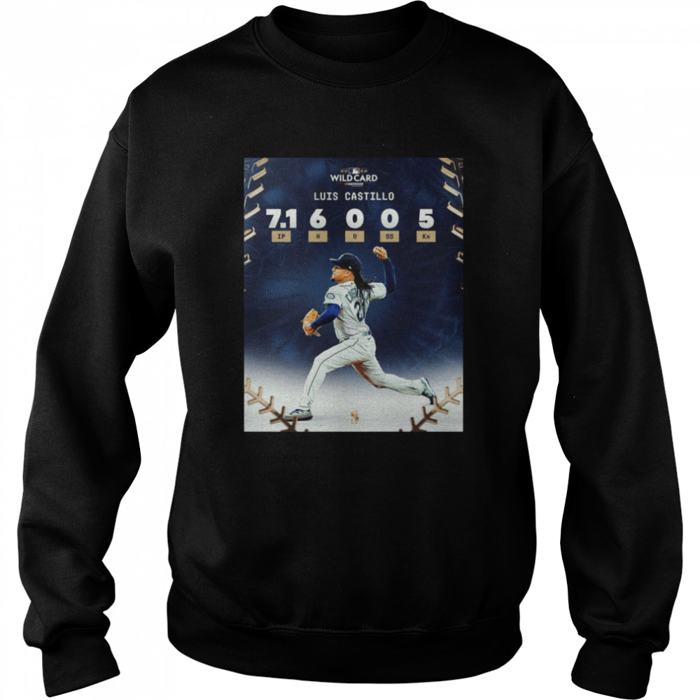 Seattle Mariners Wildcard Luis Castillo 7.1 IP 6H 0R 0BB 5Ks Unisex Sweatshirt