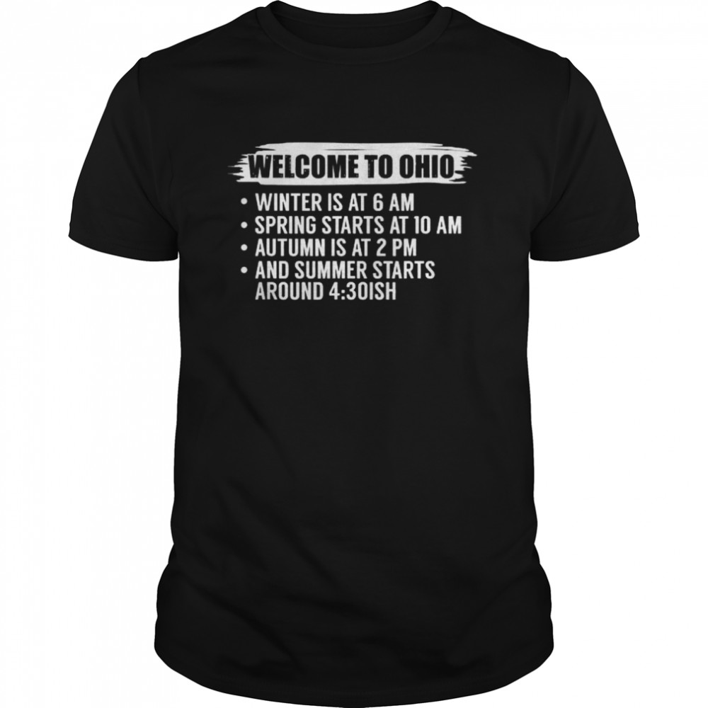 State of ohio buckeye welcome to ohio shirt