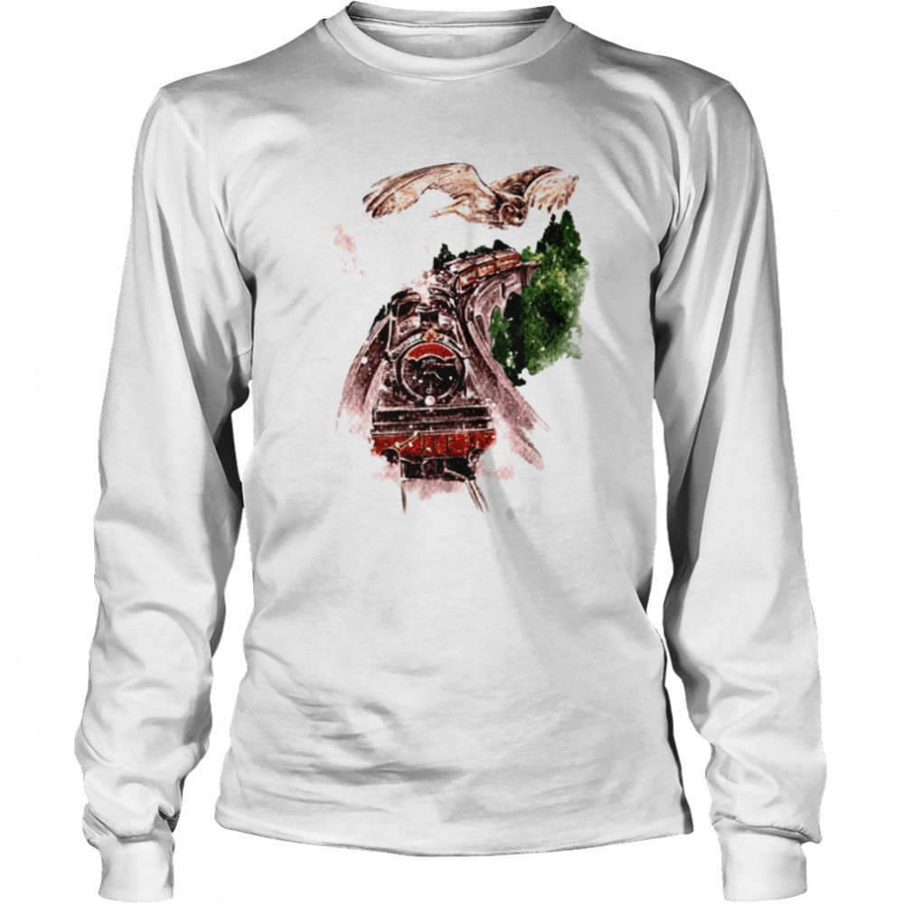 Train To The School Of Magic Wizard Harry’s Owl Harry Potter Chritsmas shirt Long Sleeved T-shirt