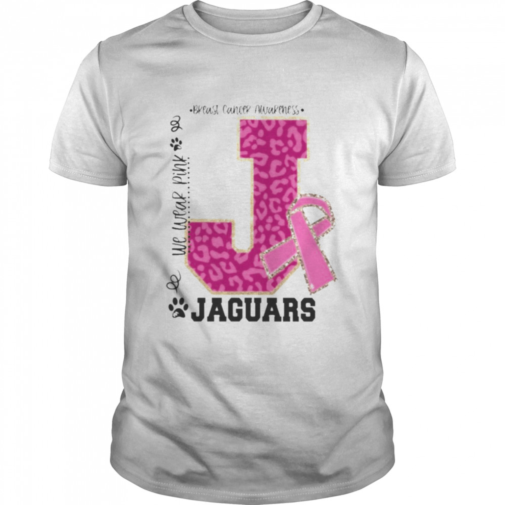 We wear Pink Breast cancer awareness Jaguars Football shirt