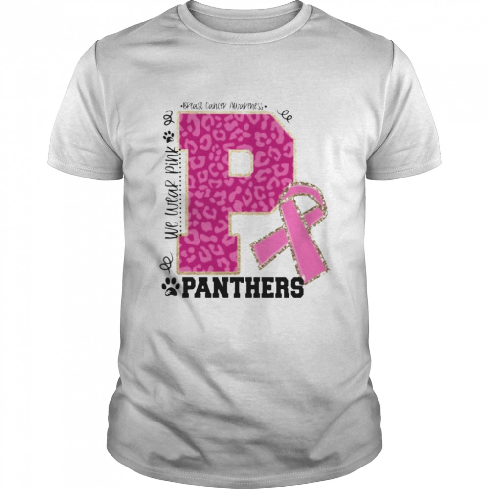 We wear Pink Breast cancer awareness Panthers Football shirt