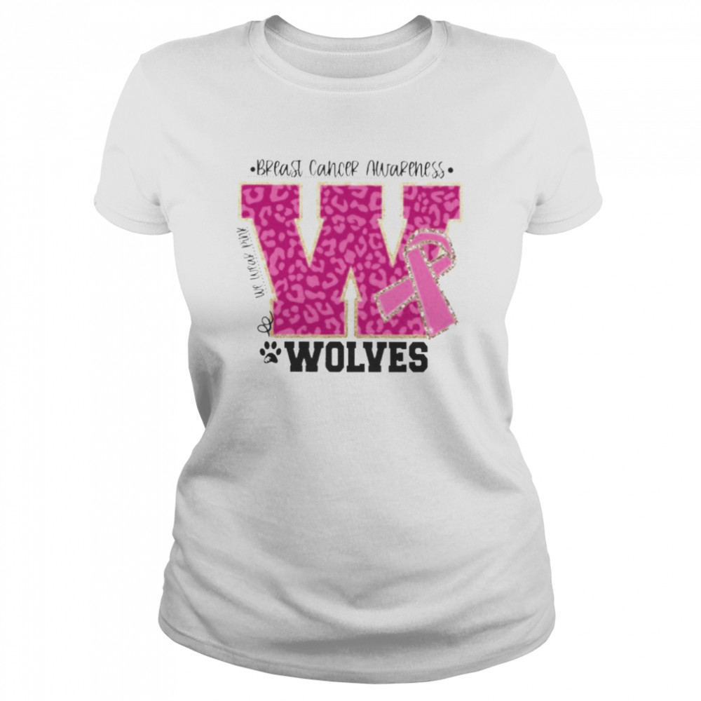 We wear Pink Breast cancer awareness Wolves shirt Classic Women's T-shirt
