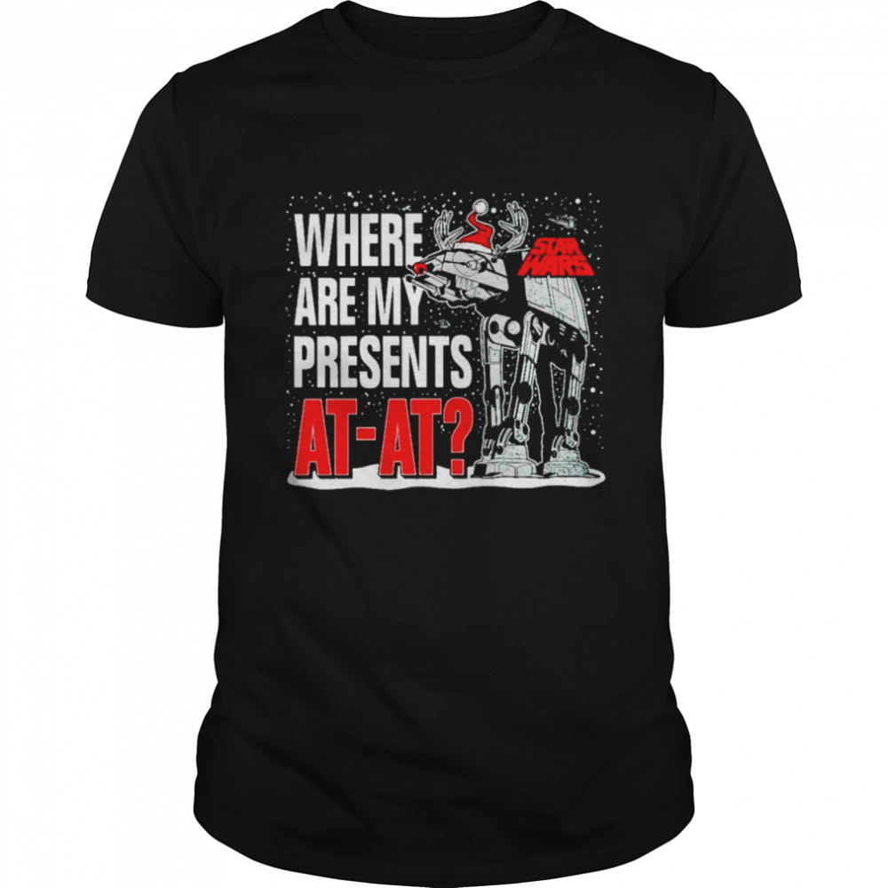 Where are my presents santa AT-AT Christmas Lights shirt