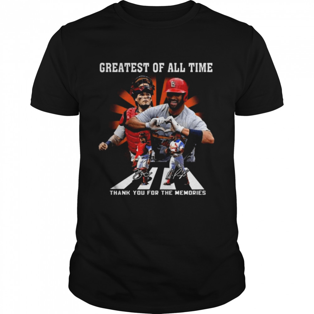 St Louis Cardinals abbey road Great of all time thank you for the memories signatures shirt