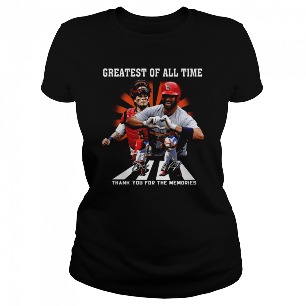 St Louis Cardinals abbey road Great of all time thank you for the memories signatures shirt Classic Women's T-shirt