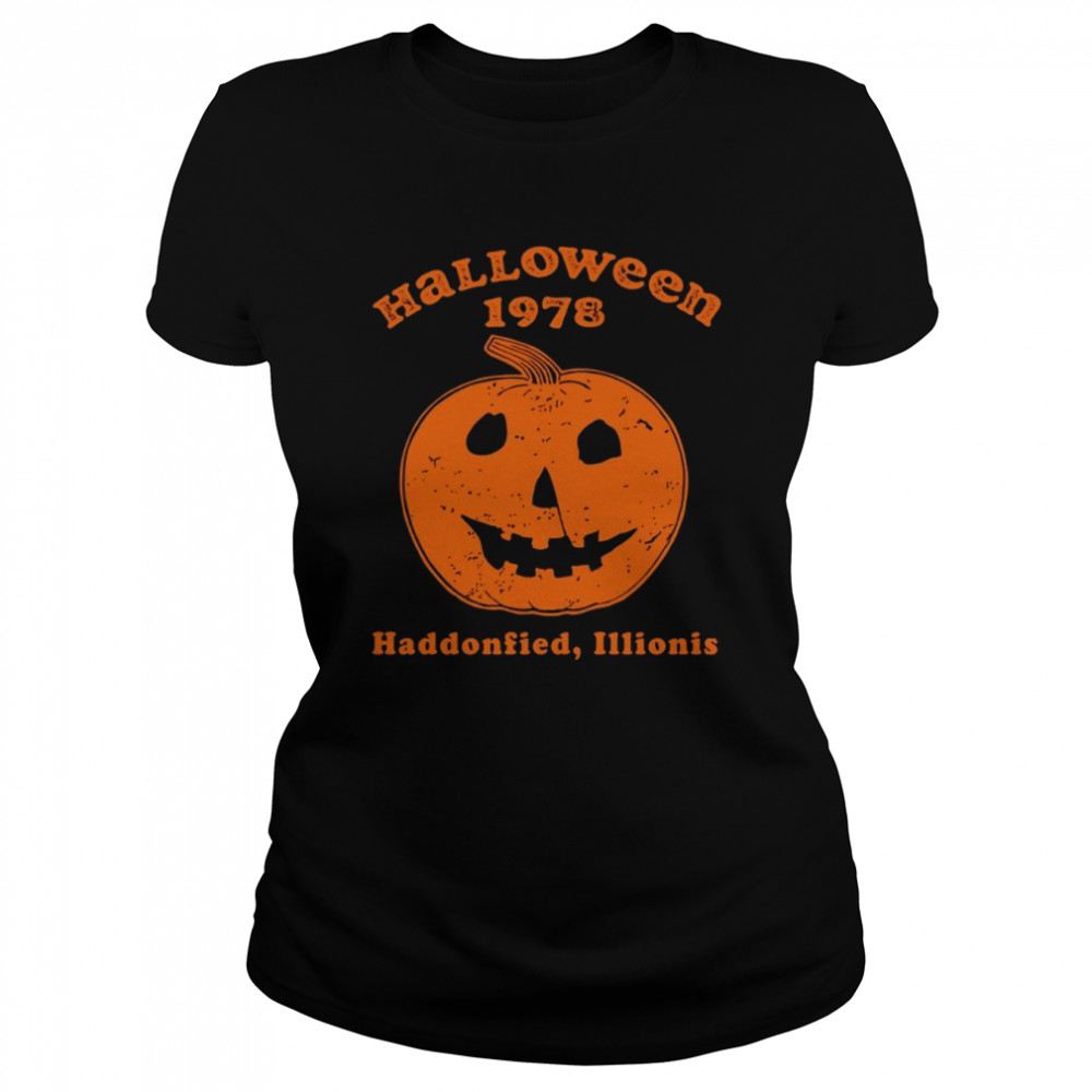 1978 Horror Movie Haddonfield Illinios Scary Movie Halloween shirt Classic Women's T-shirt