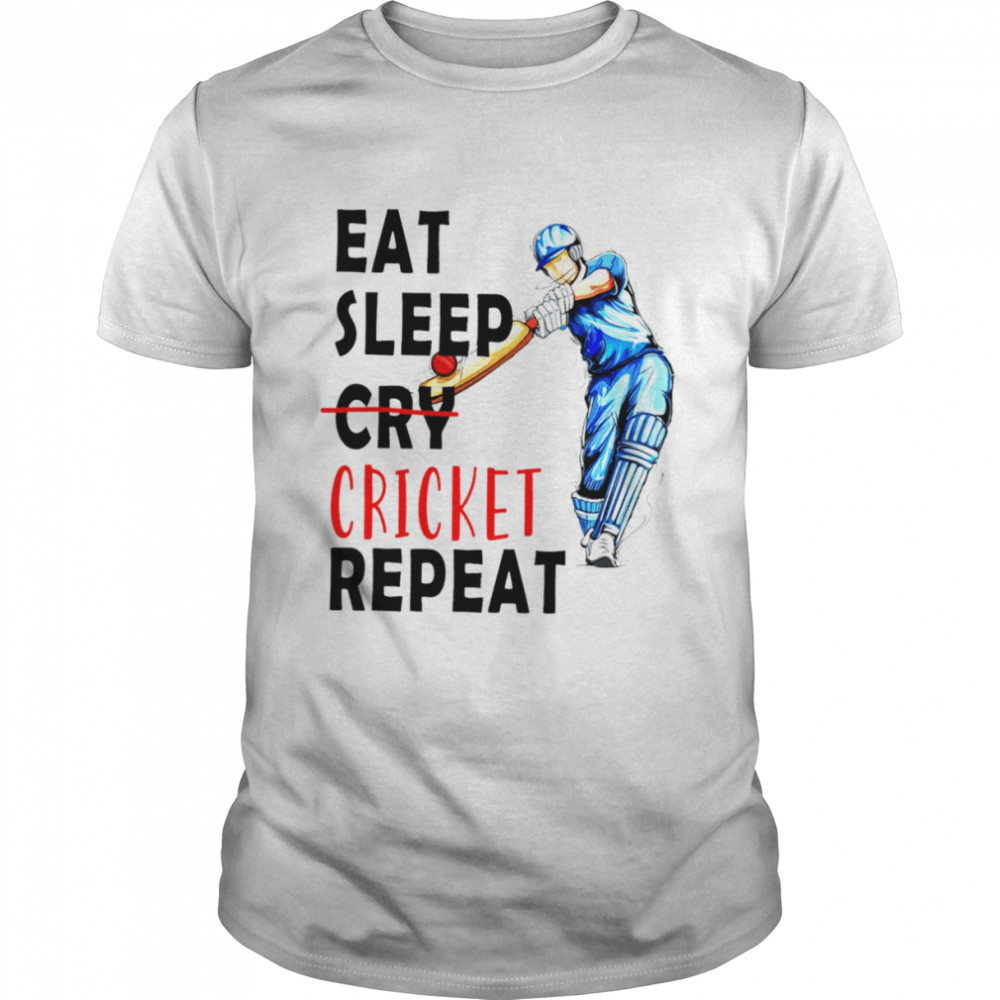 Eat sleep cricket repeat shirt Classic Men's T-shirt