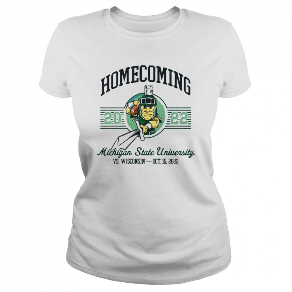 Homecoming Wisconsin Badgers Vs. Michigan State Spartans Game Day 2022  Classic Women's T-shirt