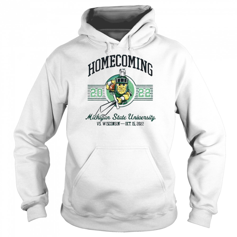Homecoming Wisconsin Badgers Vs. Michigan State Spartans Game Day 2022  Unisex Hoodie