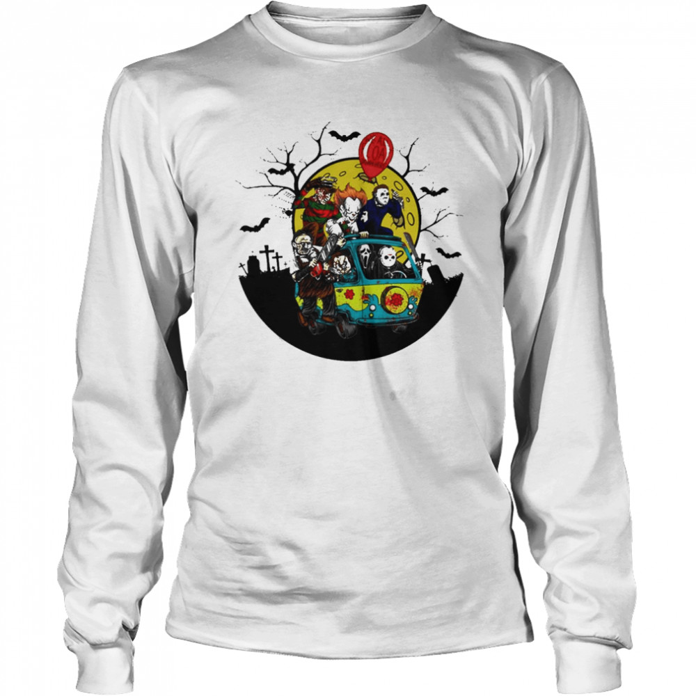 Horror Movie Characters Halloween  Long Sleeved T-shirt