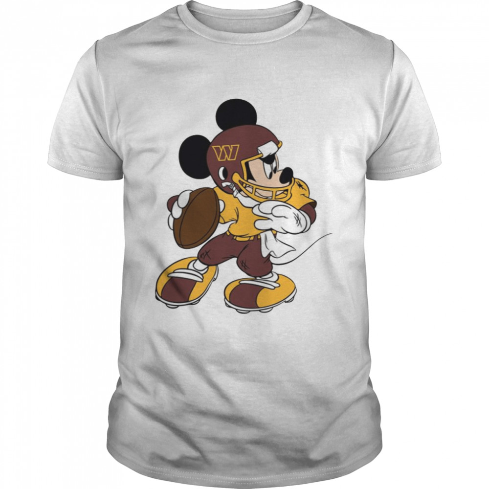 Mickey Playing Football Washington Commanders Logo shirt Classic Men's T-shirt