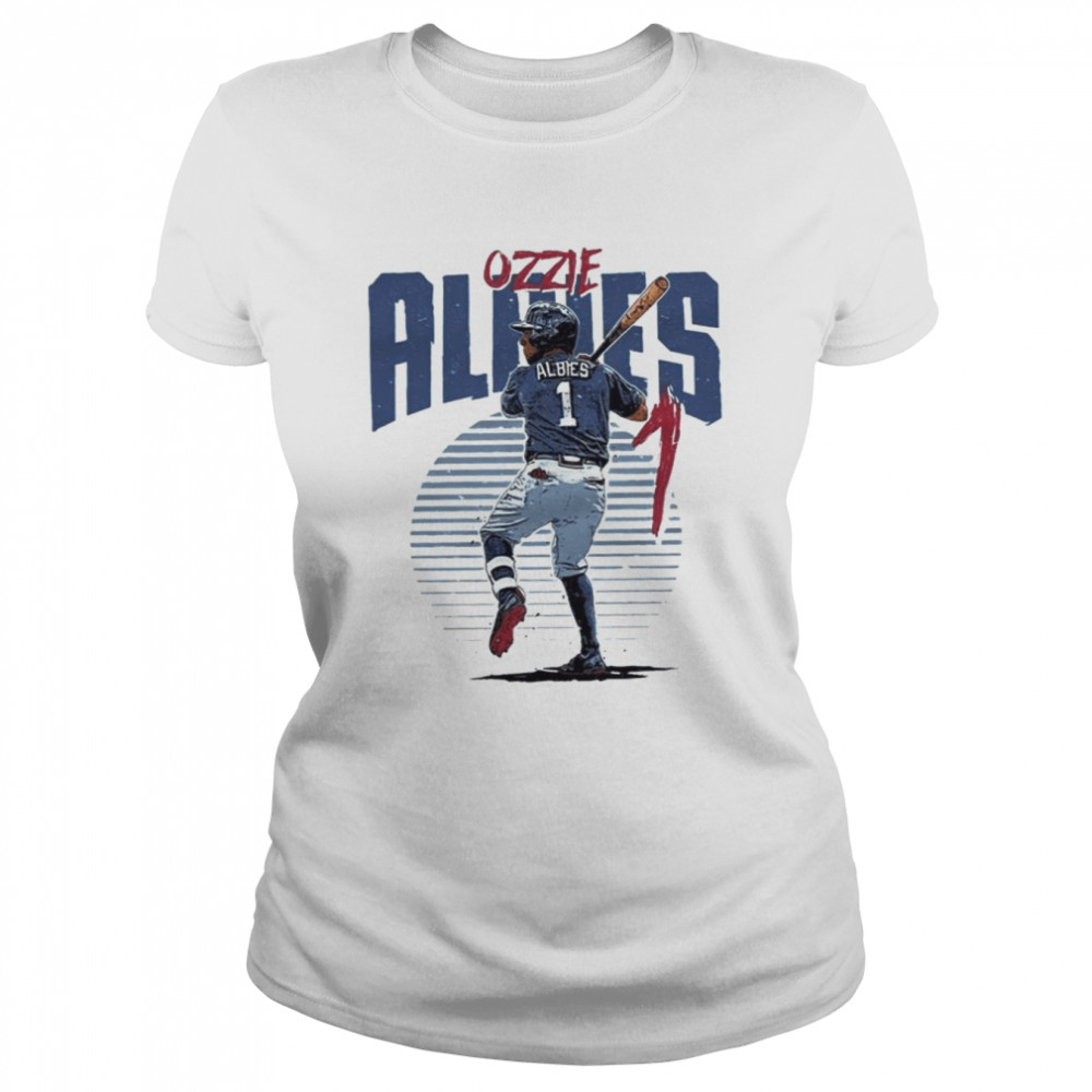 Ozzie Albies Retro Design Baseball Player shirt Classic Women's T-shirt