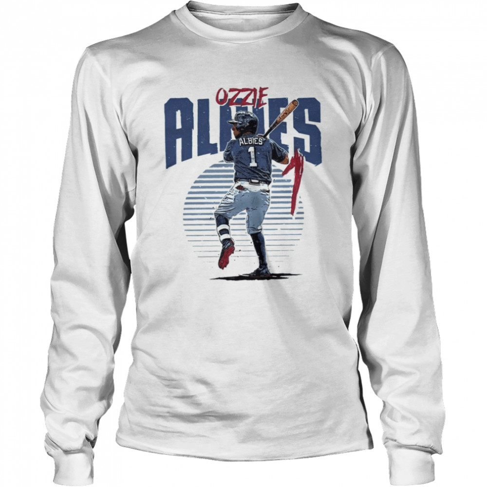 Ozzie Albies Retro Design Baseball Player shirt Long Sleeved T-shirt