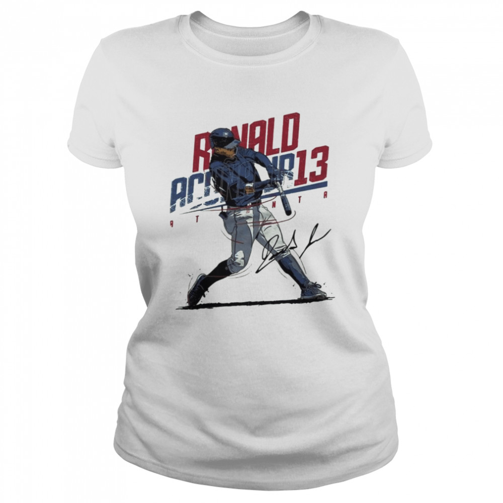Ronald Acuna Jr Atlanta Braves Signature Baseball shirt Classic Women's T-shirt