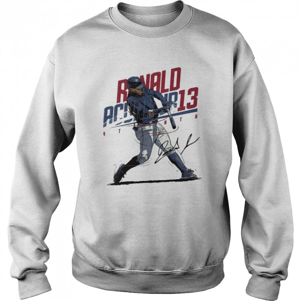 Ronald Acuna Jr Atlanta Braves Signature Baseball shirt Unisex Sweatshirt