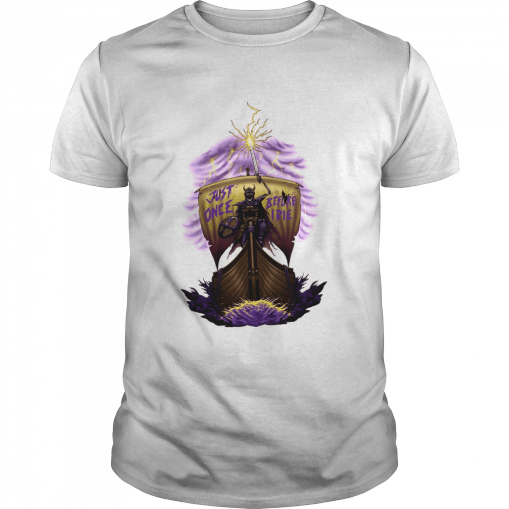 Skeleton Lightning Minnesota Vikings Football Ship The Legend shirt Classic Men's T-shirt