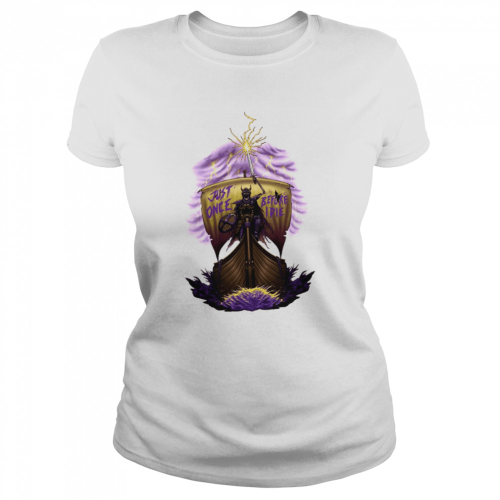 Skeleton Lightning Minnesota Vikings Football Ship The Legend shirt Classic Women's T-shirt