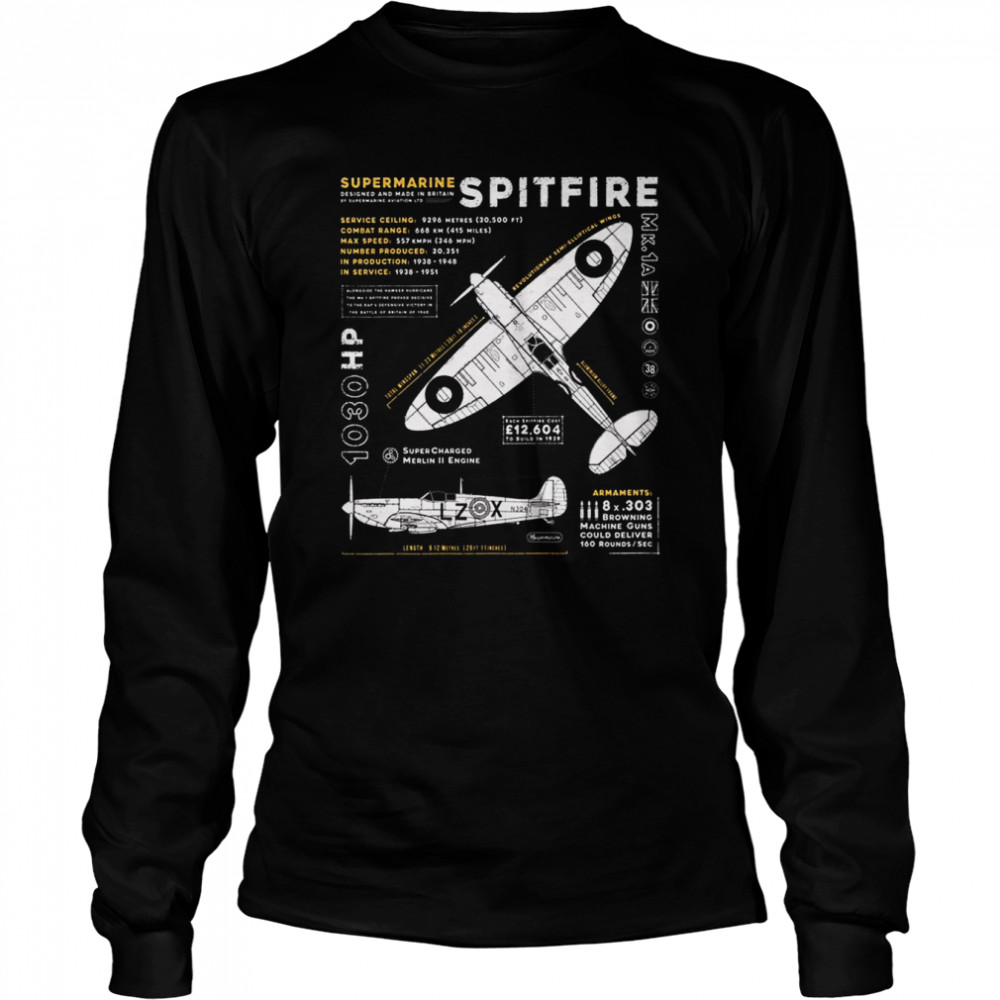 Trending Supermarine Spitfire shirt Long Sleeved T-shirt