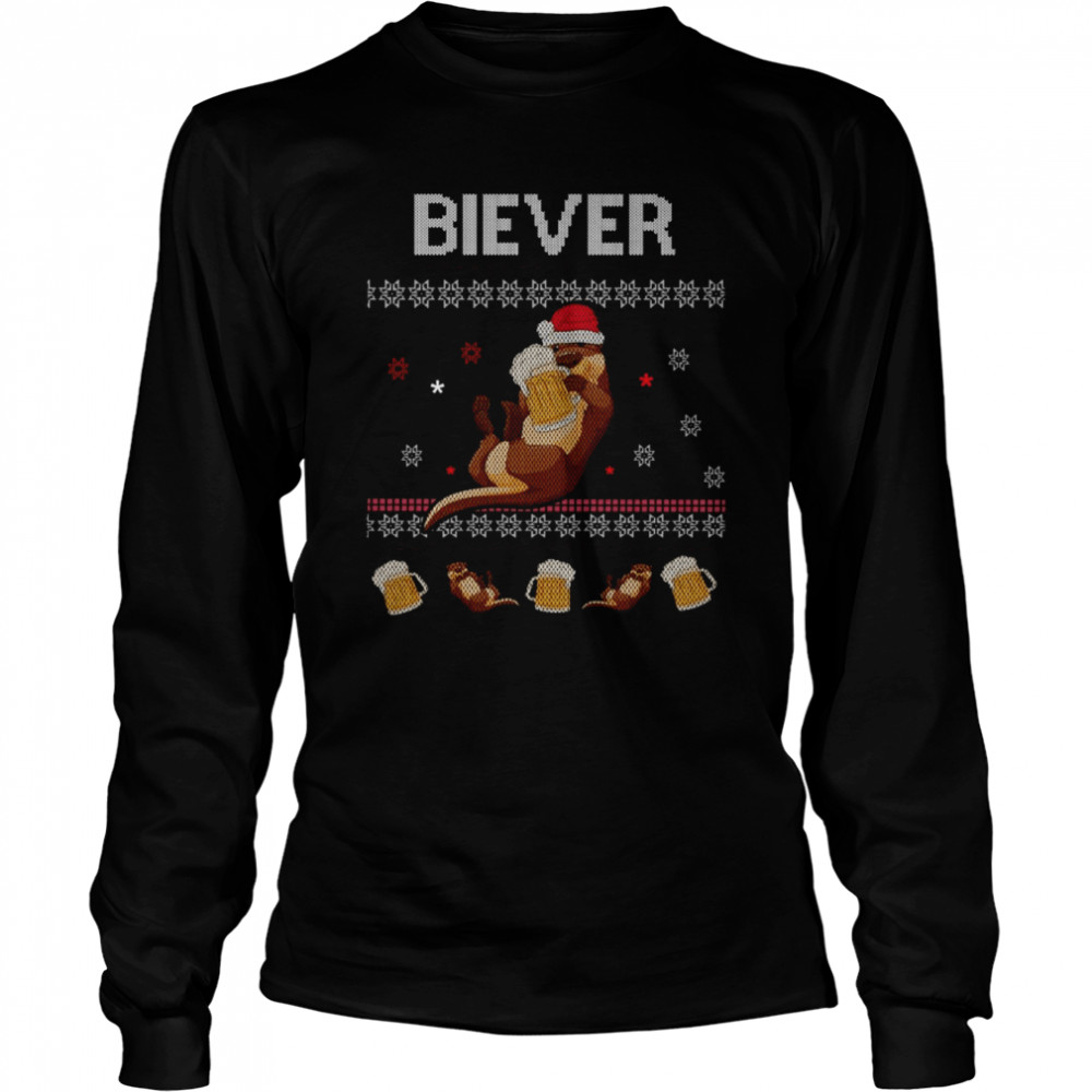 Ugly Biever Bieber Christmas shirt Long Sleeved T-shirt