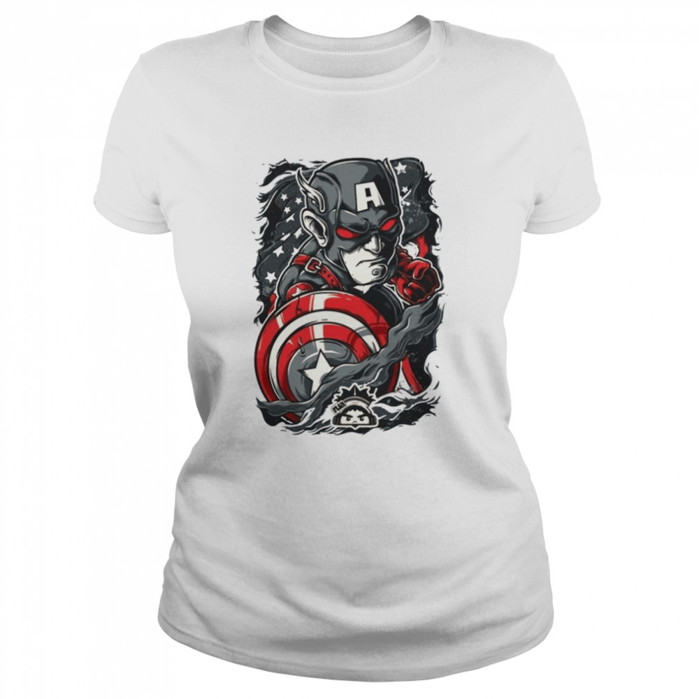 When Captain Americand Mad Mad Avongers Marvel Avenger shirt Classic Women's T-shirt