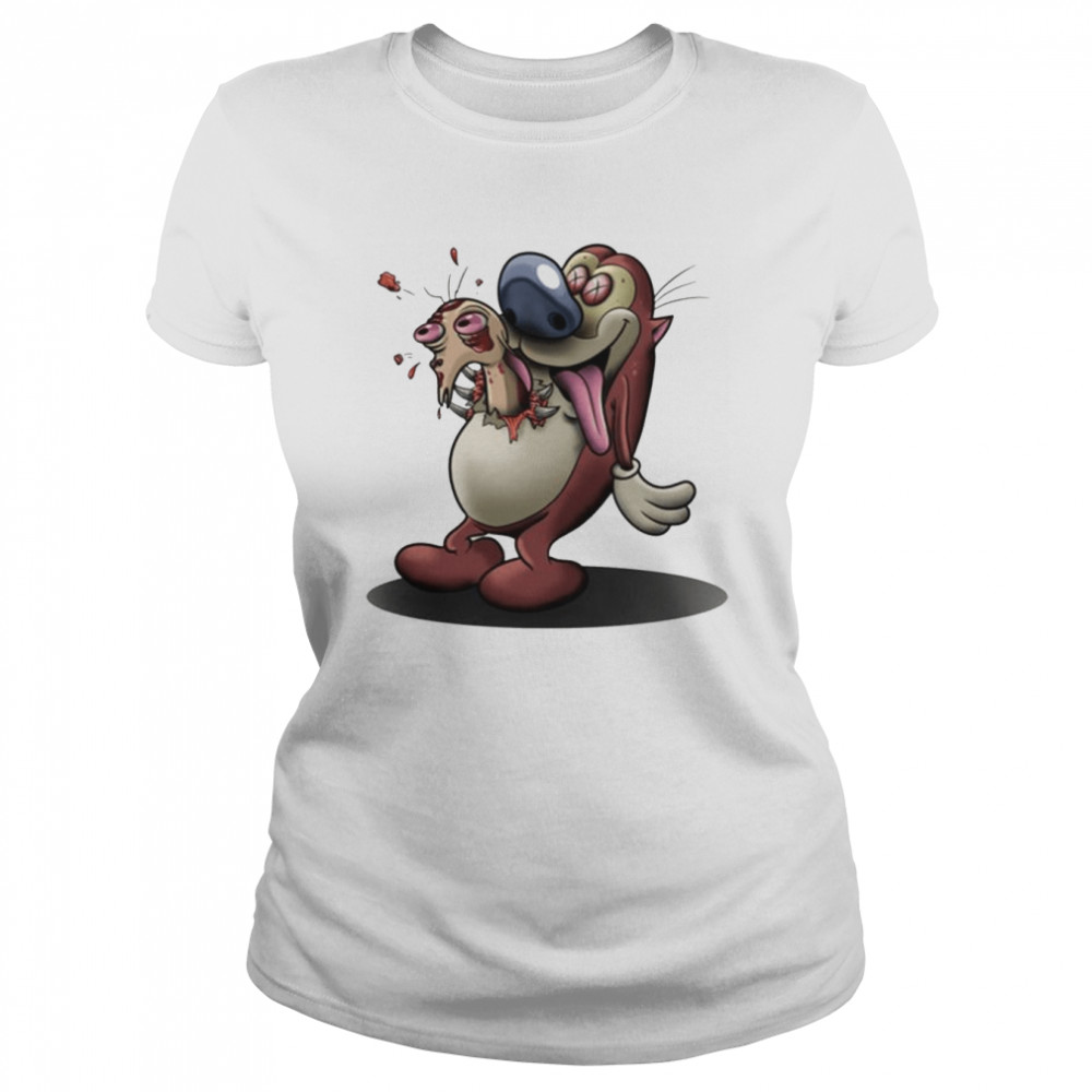 Ali Ren And Stimpy Chestburster shirt Classic Women's T-shirt