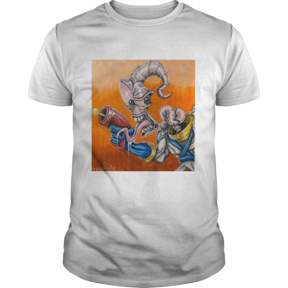 Earthworm Jim Horor Design Groovy shirt