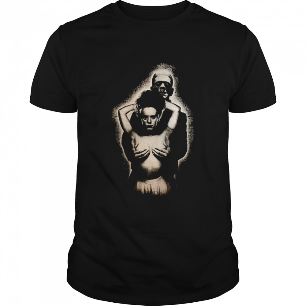 Frankenstein And Bride Of Frankenstein Scary Movie shirt Classic Men's T-shirt