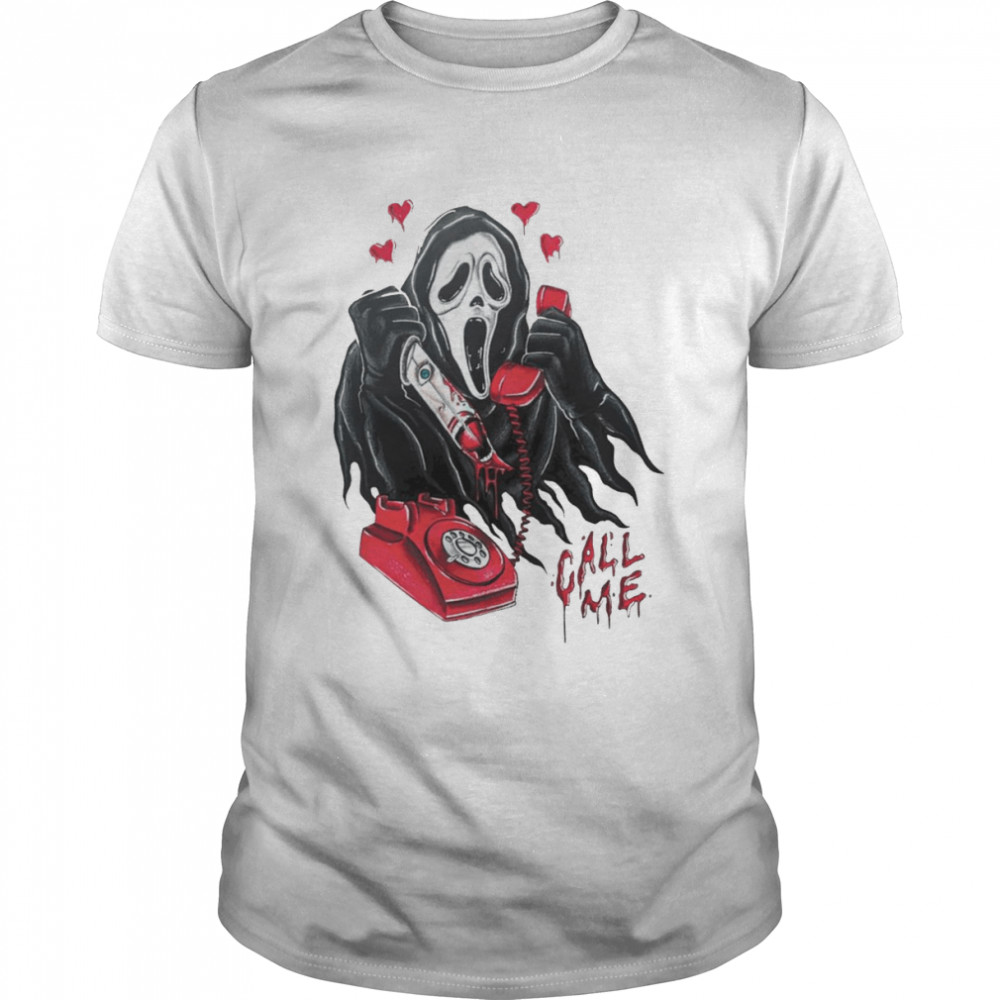 Ghostface Call Me Halloween shirt Classic Men's T-shirt