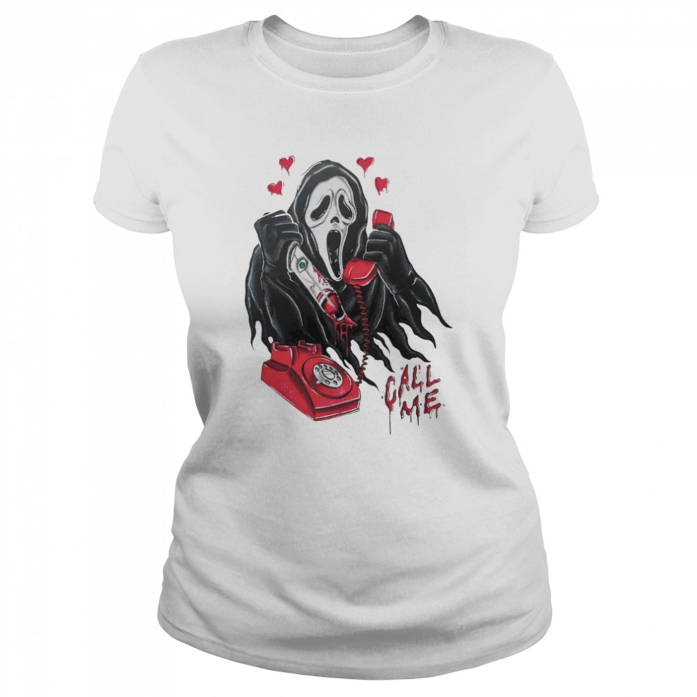 Ghostface Call Me Halloween shirt Classic Women's T-shirt