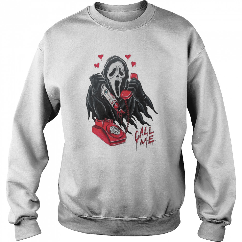 Ghostface Call Me Halloween shirt Unisex Sweatshirt