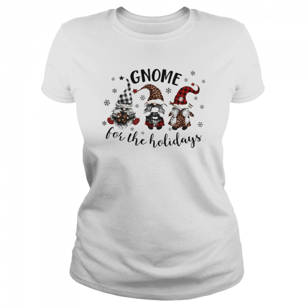 Gnome For The Holidays Merry Christmas  Classic Women's T-shirt