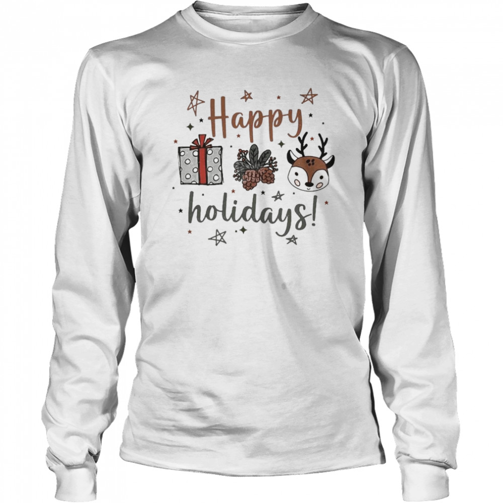 Happy Holidays Christmas T- Long Sleeved T-shirt