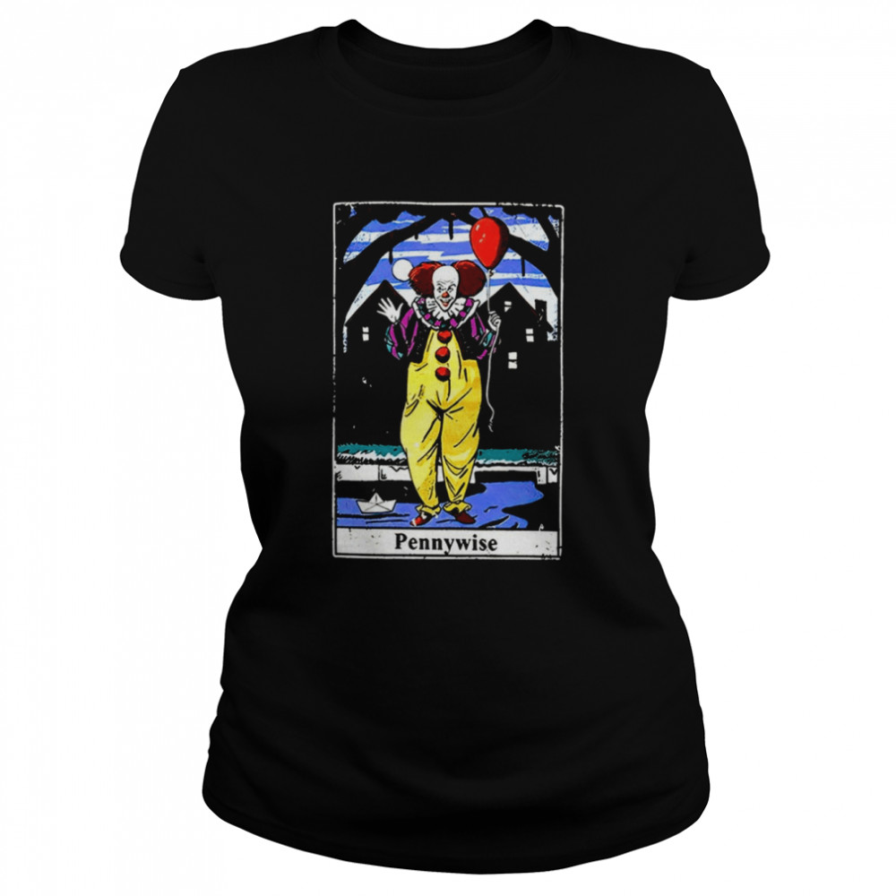 It Pennywise Stephen Kings Tarot Card Scary Movie shirt Classic Women's T-shirt