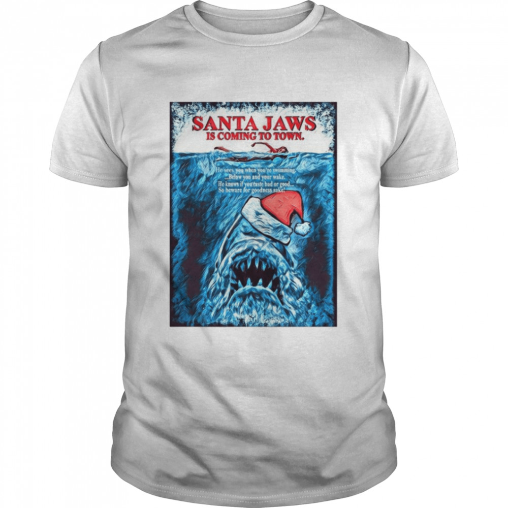 Jaws Santa Christmas Xmax Scuba Diving shirt Classic Men's T-shirt