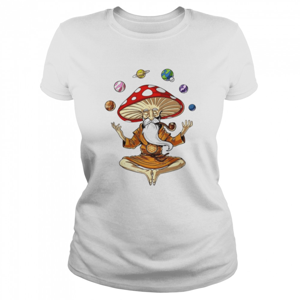 Magic Mushroom Yoga Buddha shirt Classic Women's T-shirt