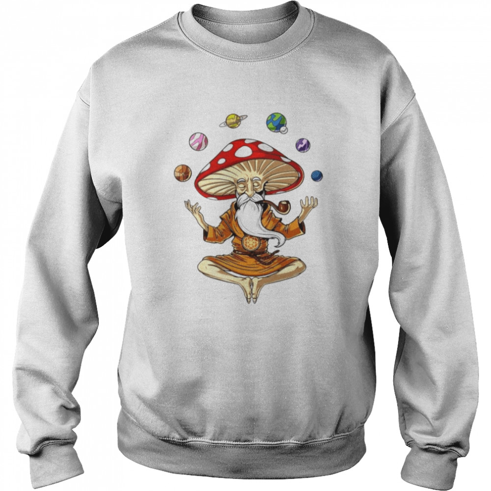 Magic Mushroom Yoga Buddha shirt Unisex Sweatshirt