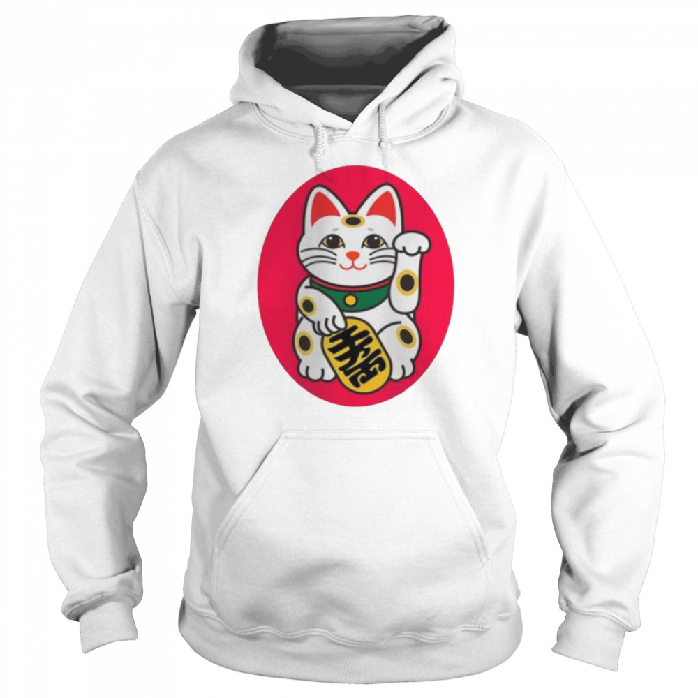 Maneki Neko Lucky Cat Japanese Chinese shirt Unisex Hoodie