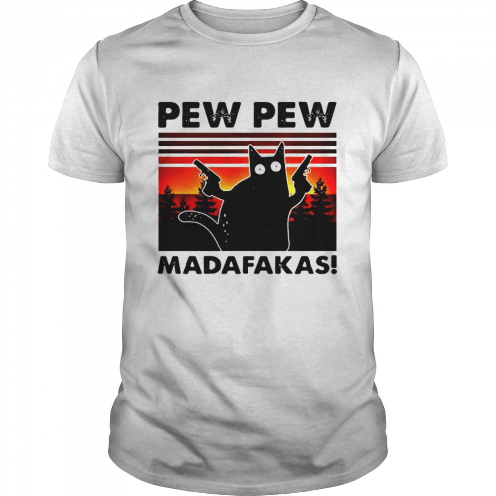 Pew Pew Madafakas Meme Cat Lovers shirt Classic Men's T-shirt