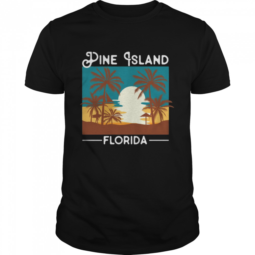 Vacation Souvenir Pine Island Beaches Florida shirt Classic Men's T-shirt