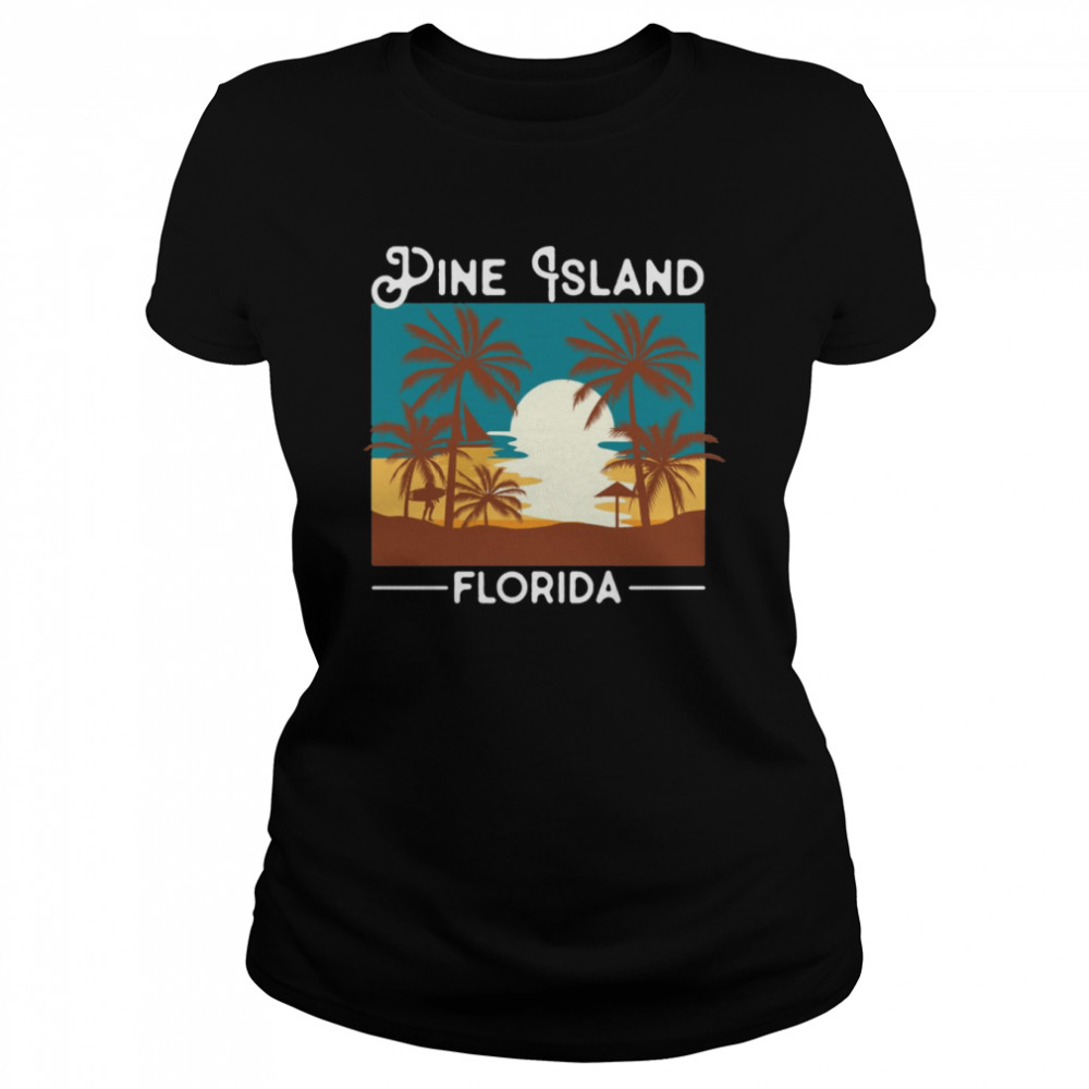 Vacation Souvenir Pine Island Beaches Florida shirt Classic Women's T-shirt