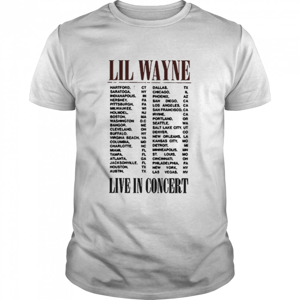 Wayne Baby Photo The Track List Live In Concert Tour shirt