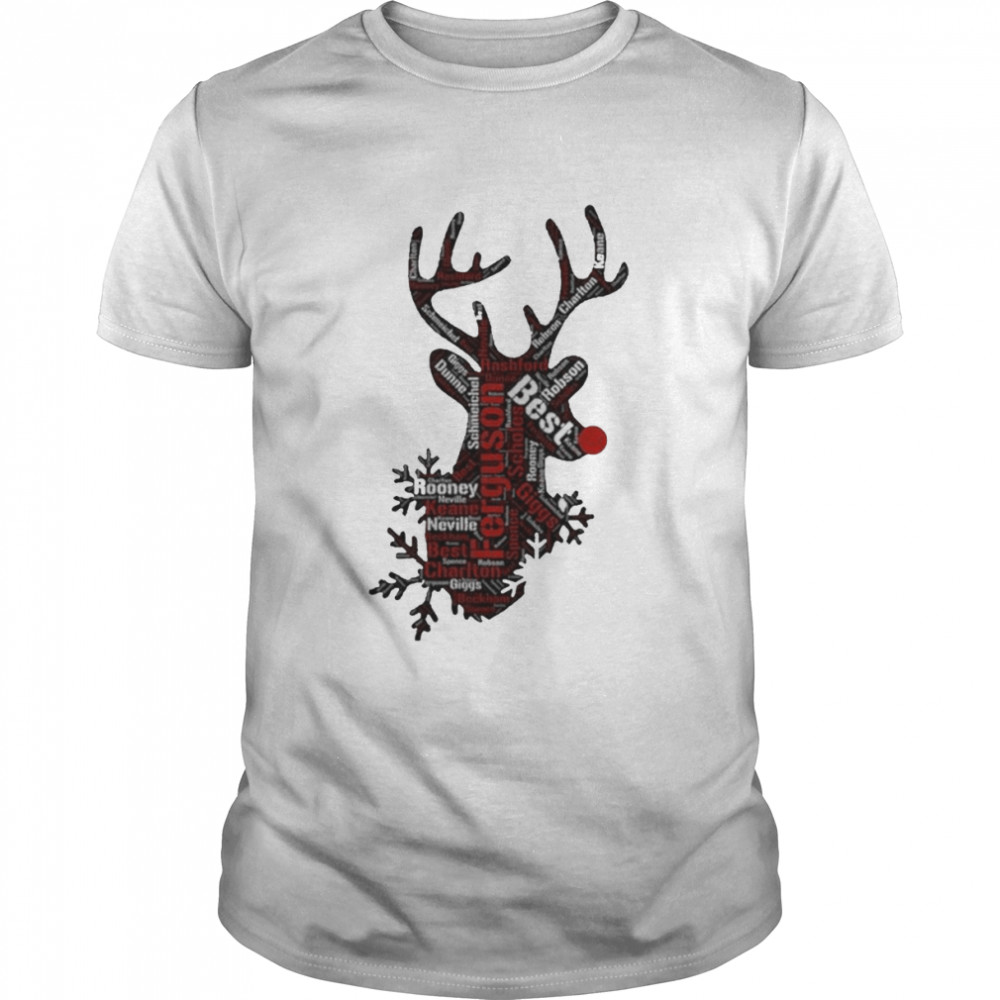 XMAS Reindeer Manchester United Football  Classic Men's T-shirt