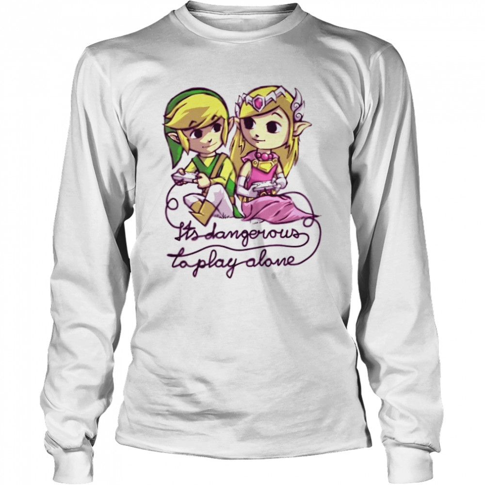 Zelda Legend Of Zelda Link Leisure It’s Dangerous To Play Alone shirt Long Sleeved T-shirt