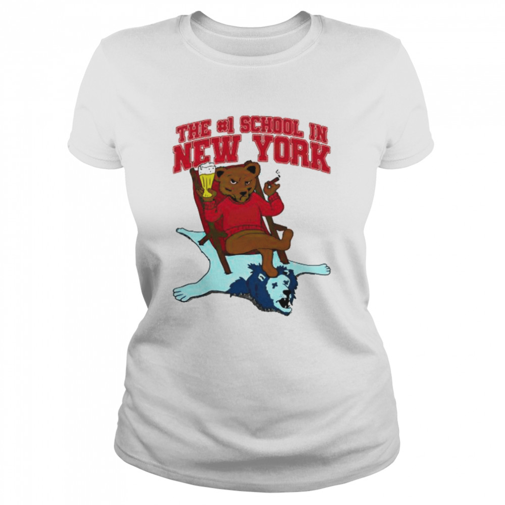 cornell Big Red sit on Columbia Lions the #1 school in New York shirt Classic Women's T-shirt