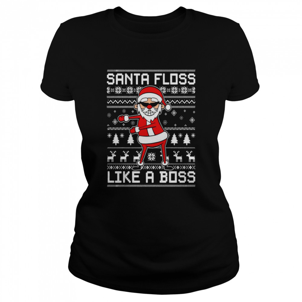 KIDS Santa Floss Like A Boss Ugly Christmas shirt Classic Women's T-shirt