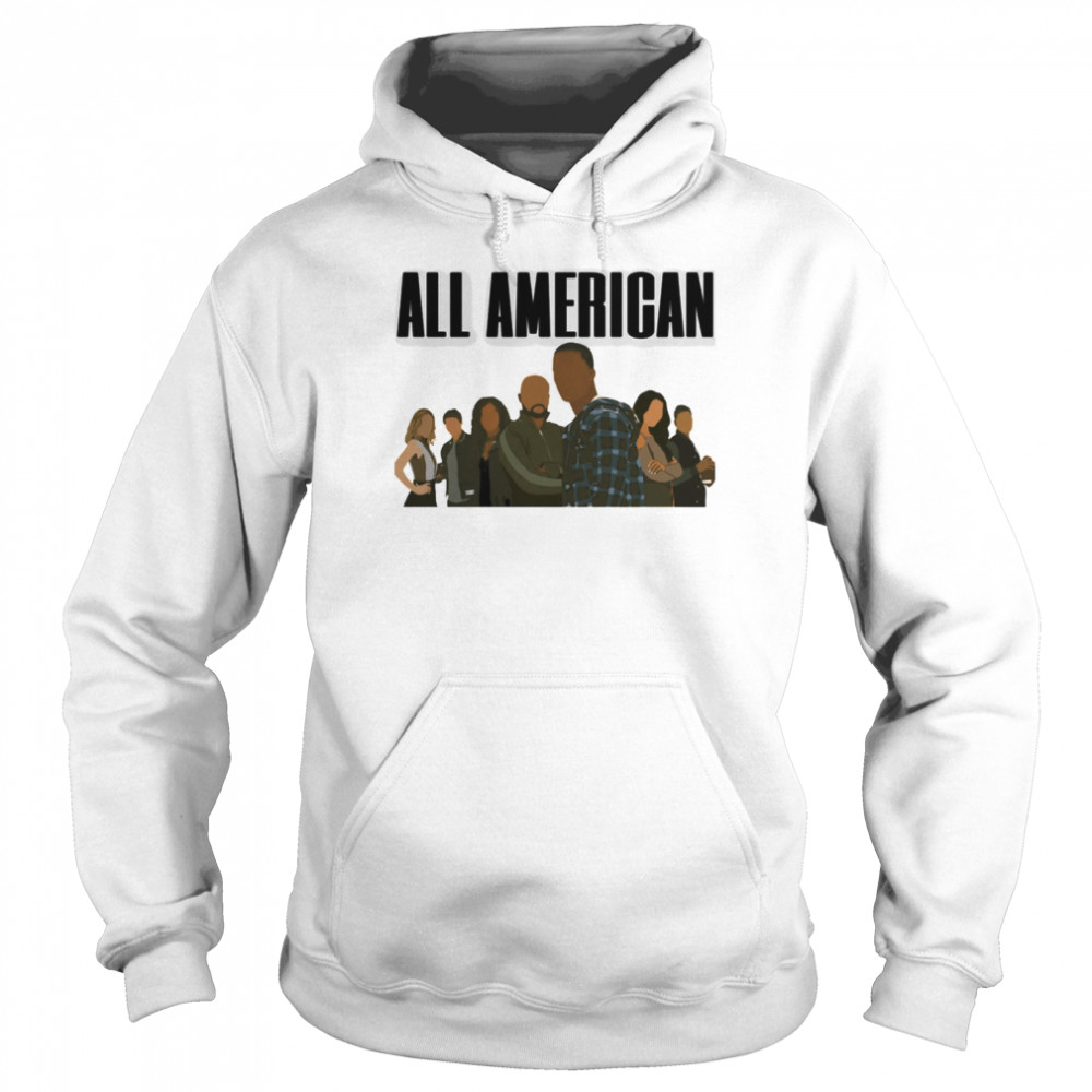 all american cast minimalist shirt unisex hoodie