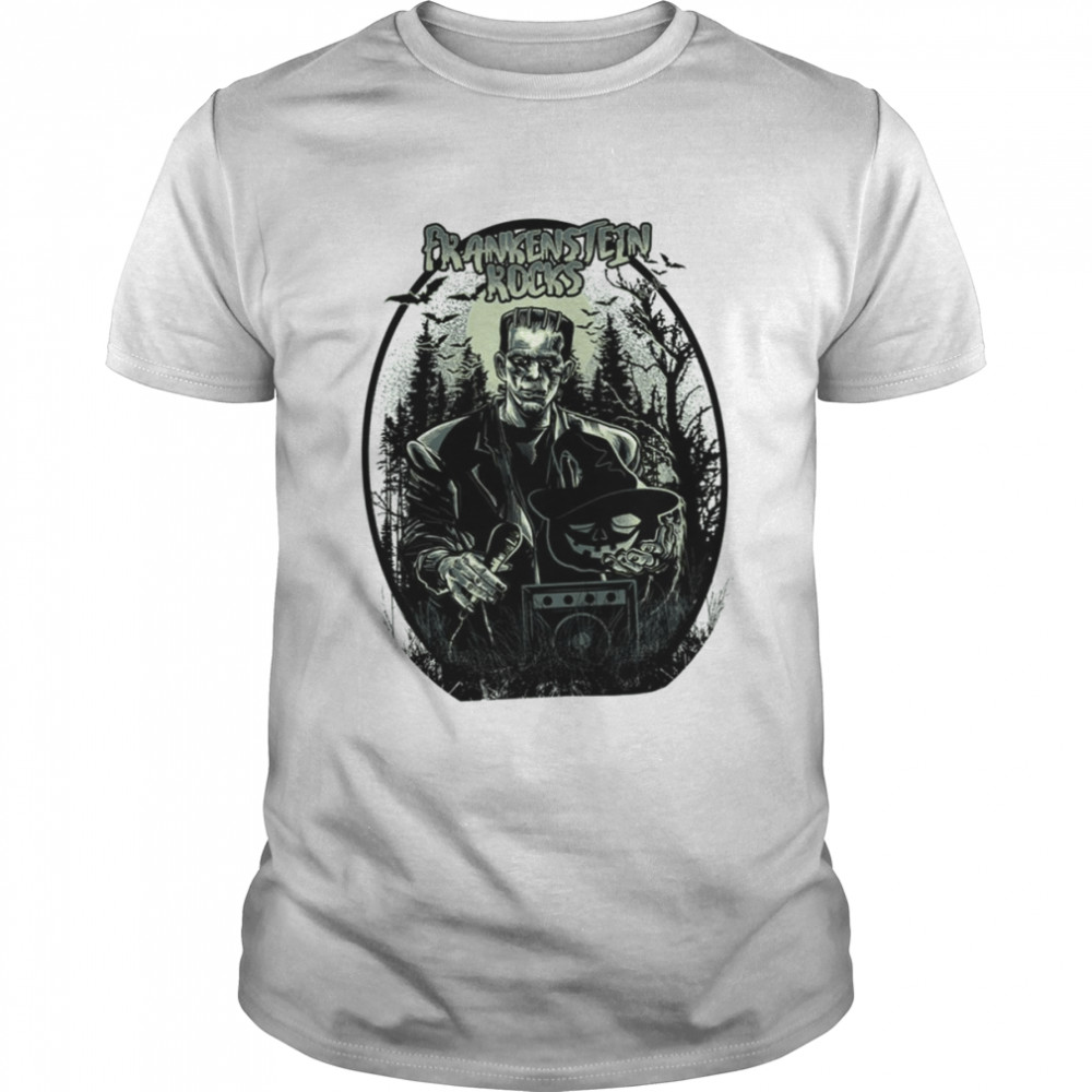 Black And White Design Frankenstein Rocks shirt Classic Men's T-shirt