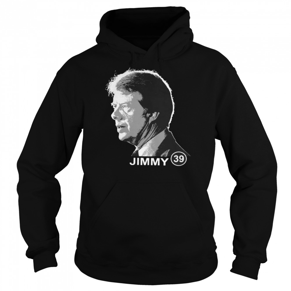 Black And White Design Jimmy Carter shirt Unisex Hoodie